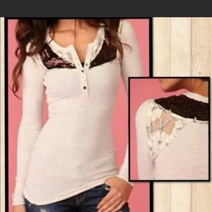 Free People sequence Henley